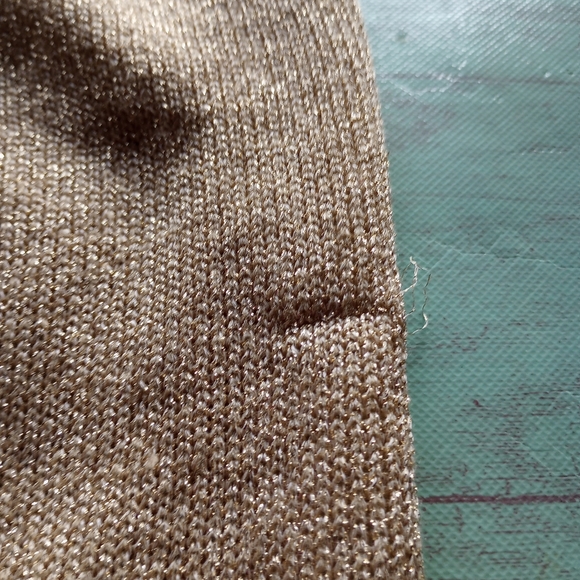 Vintage Cricket Lane Sweater Vest Womens X-Large Gold Glitter - Picture 9 of 9